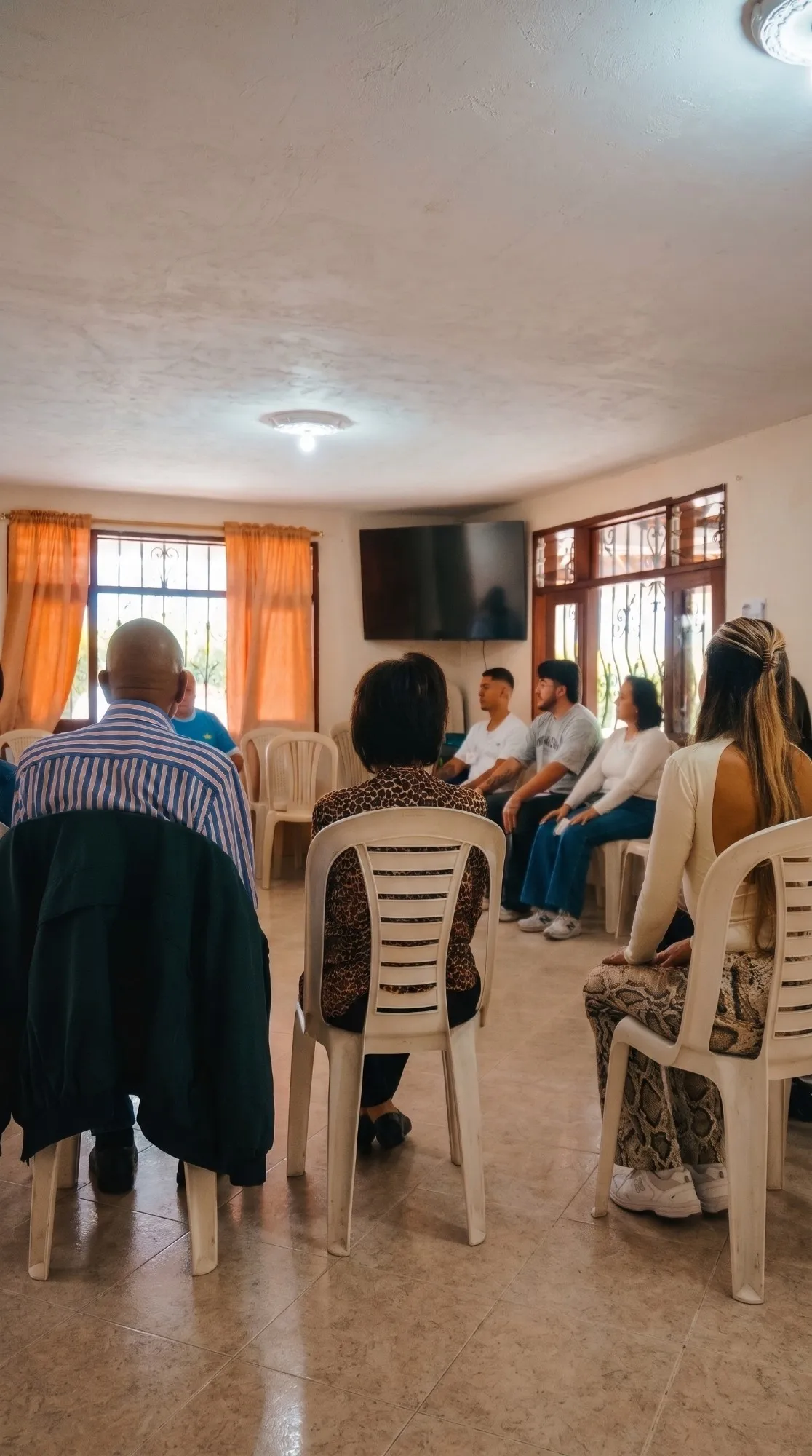 Familias escuchando una charla en la escuela de familias